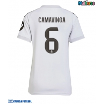 Camisa de Futebol Real Madrid Eduardo Camavinga #6 Equipamento Principal Mulheres 2025-26 Manga Curta